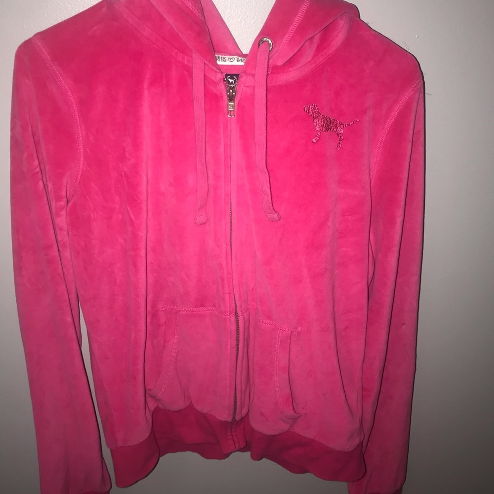 Pink zip-up
